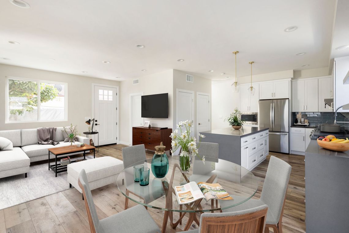 Open-plan ADU living space
