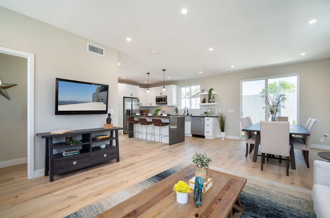 Open-plan ADU living area